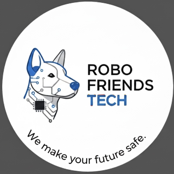 Logo i slogan Robo Friends Tech Logo i slogan Robo Friends Tech